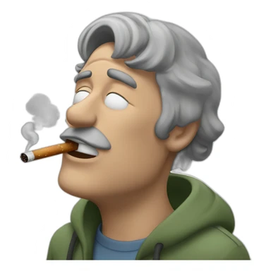 tired ben afflek smoking sticker