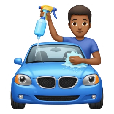 car washer black man  sticker