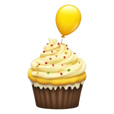 Birthday IOS basic round yellow emoji blowing out alone sticker