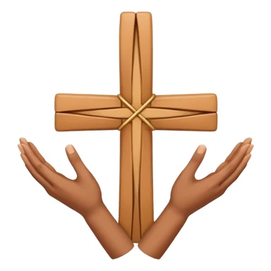 left hand on the bottom and right hand on top doing cross sticker