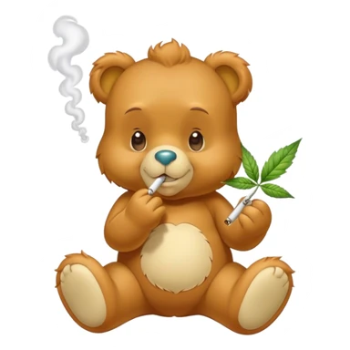 care bear smoking weed sticker