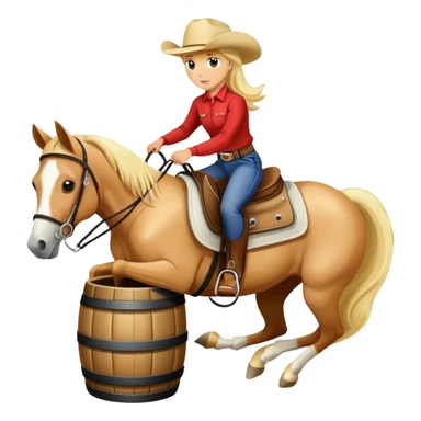 Barrel racing horse sticker