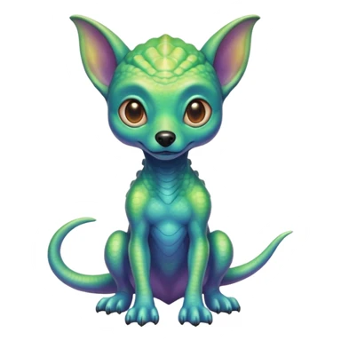 Alien dog full body  sticker