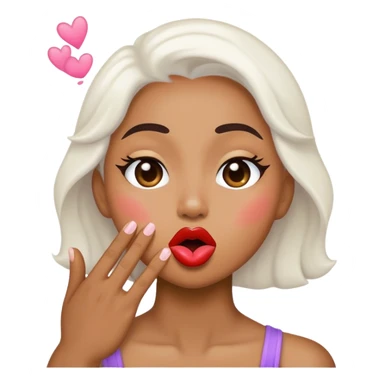 Blowing kiss sticker