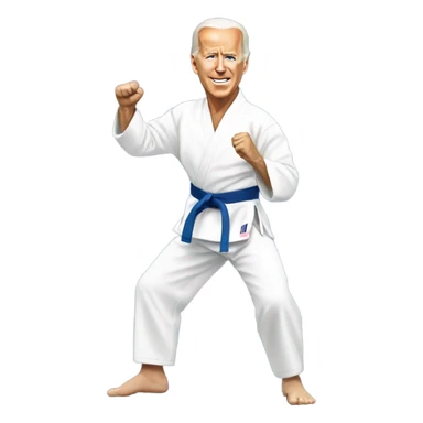Joe Biden doing karate sticker