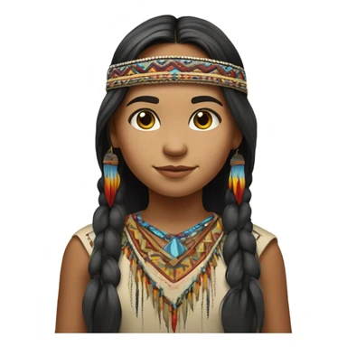 Native American girl sticker