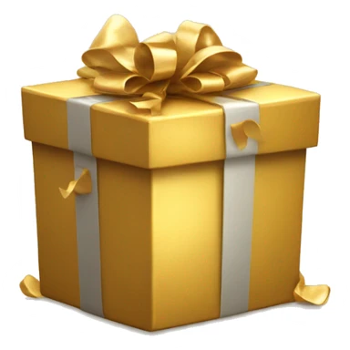 Golden gift box crushed sticker