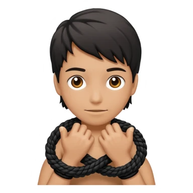 Black rope on hands sticker