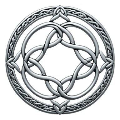 Silver Celtic circles sticker
