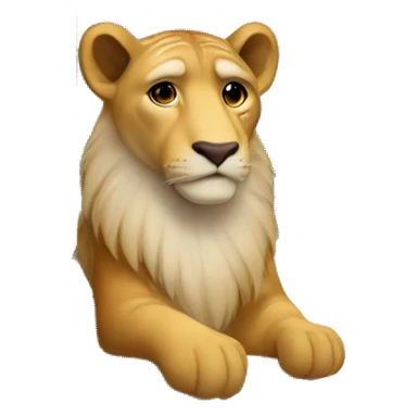 löwe sitzt am computer sticker