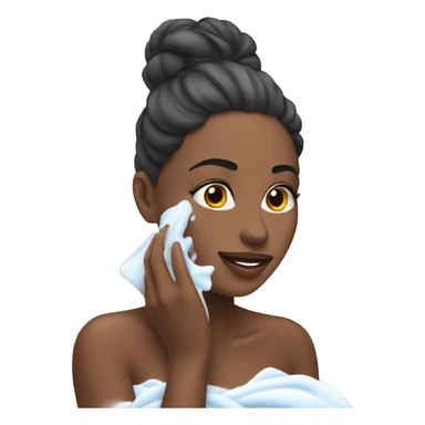 beautiful woman washing her face sticker