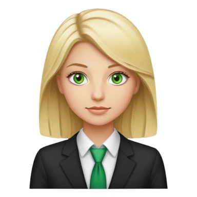 blonde real estate broker, 20 years old, green eyes sticker