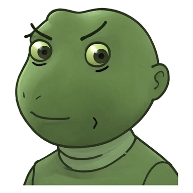 A person tweaking sticker