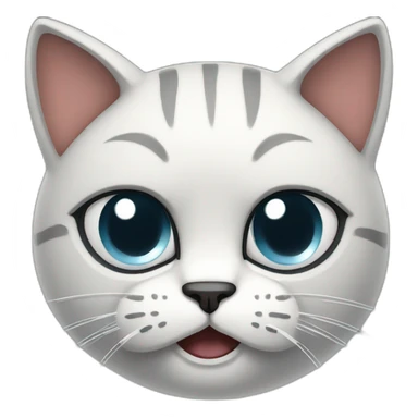 Angry cat with pierced ears sticker