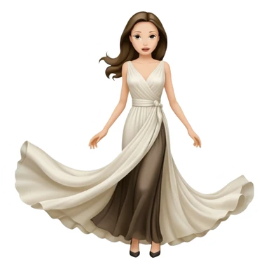 Angelina Jolie, white dress sticker