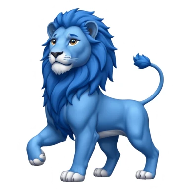 Un emoi sa semene cu stema lui chelsea un leu albastru  sticker