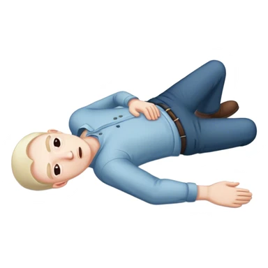 Drunk guy passed out on floor sticker