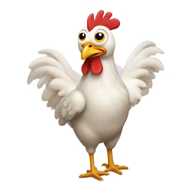 chicken with okay hand sticker