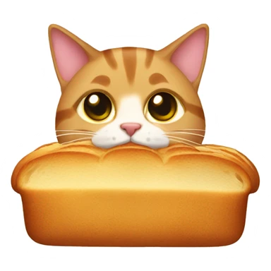 Cinnamon toast cat loaf sticker