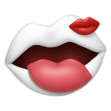 Lips blowing kiss sticker