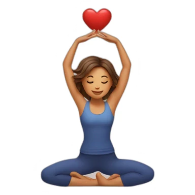 Yoga heart sticker