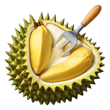 durian fruit peeled sticker