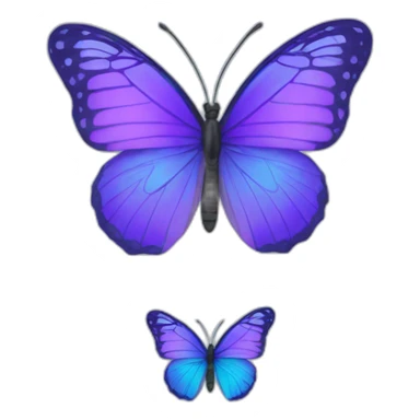 Purple and blue butterfly  sticker