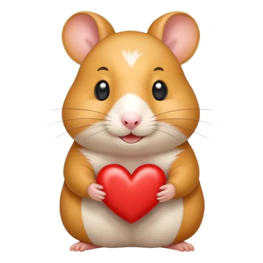 happy heart hamster sticker