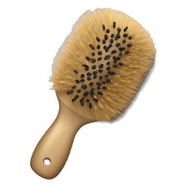 hairbrush round beige sticker