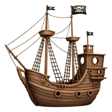 little pirate ship for penguins sticker