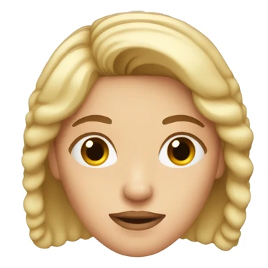 white woman with big brown eyebrows sticker