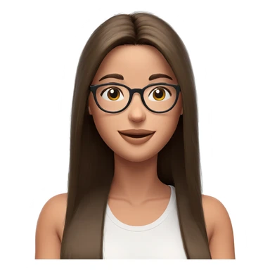 smiling girl with glasses sticker