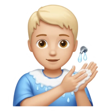 washing hands sticker