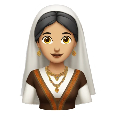 armenian woman with armenian traditional traz sticker