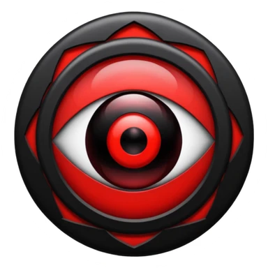 

---

The Mangekyō Sharingan is a deep, glowing crimson eye where the original tomoe disappear and are replaced by a complex black pattern.  sticker