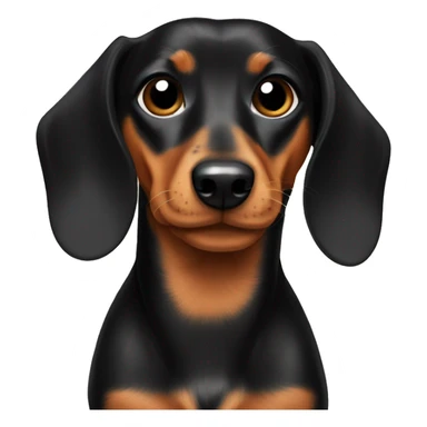 black and tan female dachshund sticker