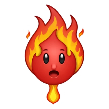 Minimalist emoji-style sticker of a bold exclamation mark surrounded by small flames or cracks. Black and dull red color palette, no outline.
 sticker