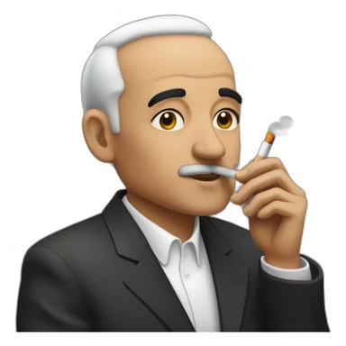 abdelmadjid tebboune smoking cigarettes sticker