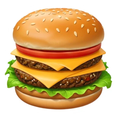 Cartoon Hamburger Emoji sticker