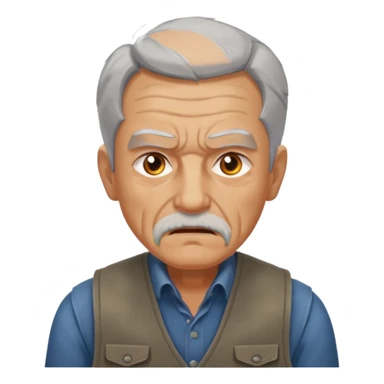 aggressive old guy in vest sticker