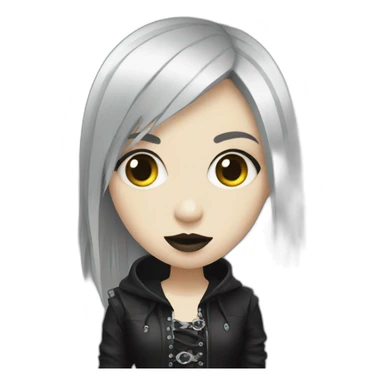 goth-metal chick sticker