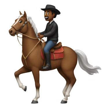 Man riding a horse sticker