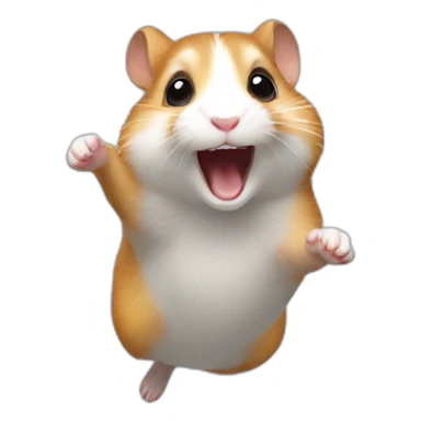 jumping hamster sticker