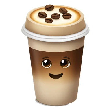 Cute coffee with beans on top sticker