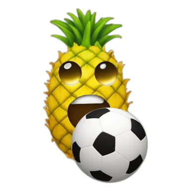 Ananas mit Fußball sticker