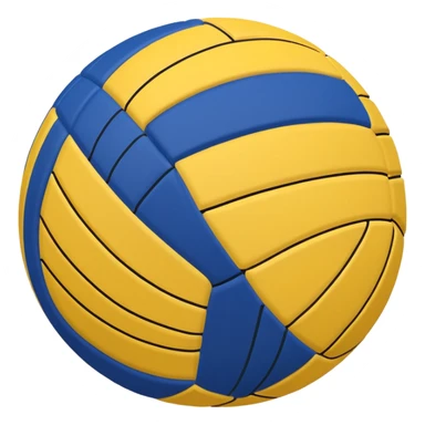 Pelota de voley azul amarillo y blanco sticker
