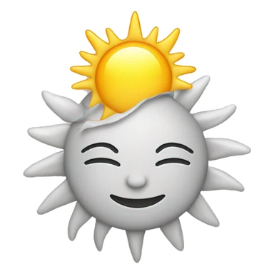 Sun face morning sticker