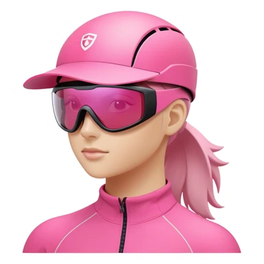 sporty pink shield visor sunglasses with robust thick frame, athletic design for cyclists, substantial build, one-piece lens with anti-glare coating sticker
