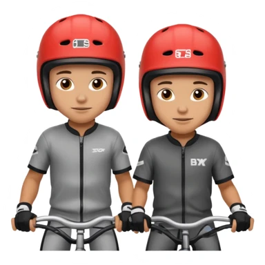 BMX riders with helmets sticker