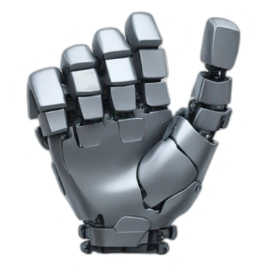 robotic hand throwing up the ROCK sign sticker